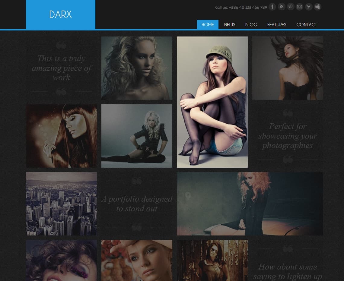 DarX Grid Website Template